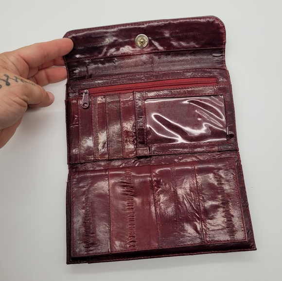 VINTAGE | genuine eelskin fold wallet - Picture 10 of 14